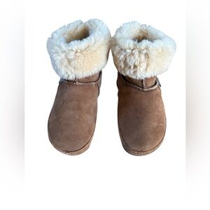 Fitflop Mukluk Shorty Seude Shearling Lined Boots Women’s Sz 7
